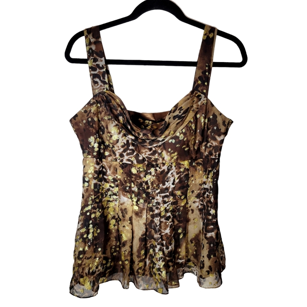 Animal print cocktail tank blouse Size Medium